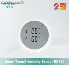Sensor inteligente de temperatura y humedad Tuya Zigbee ED513