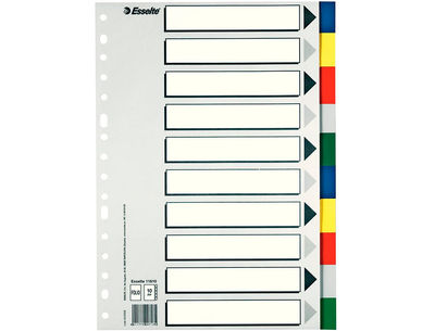 Separador esselte plastico juego de 10 separadores din a4 con 5 colores - Foto 2