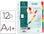 Separador exacompta cartulina juego de 12 separadores din a4+ multitaladro color - 1