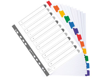 Separador exacompta cartulina juego de 12 separadores din a4 multitaladro color - Foto 2