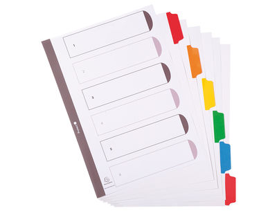 Separador exacompta cartulina juego de 6 separadores din a4 multitaladro color - Foto 2
