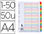 Separador numerico q-connect carton 1-50 juego de 50 separadores din a4 - 1