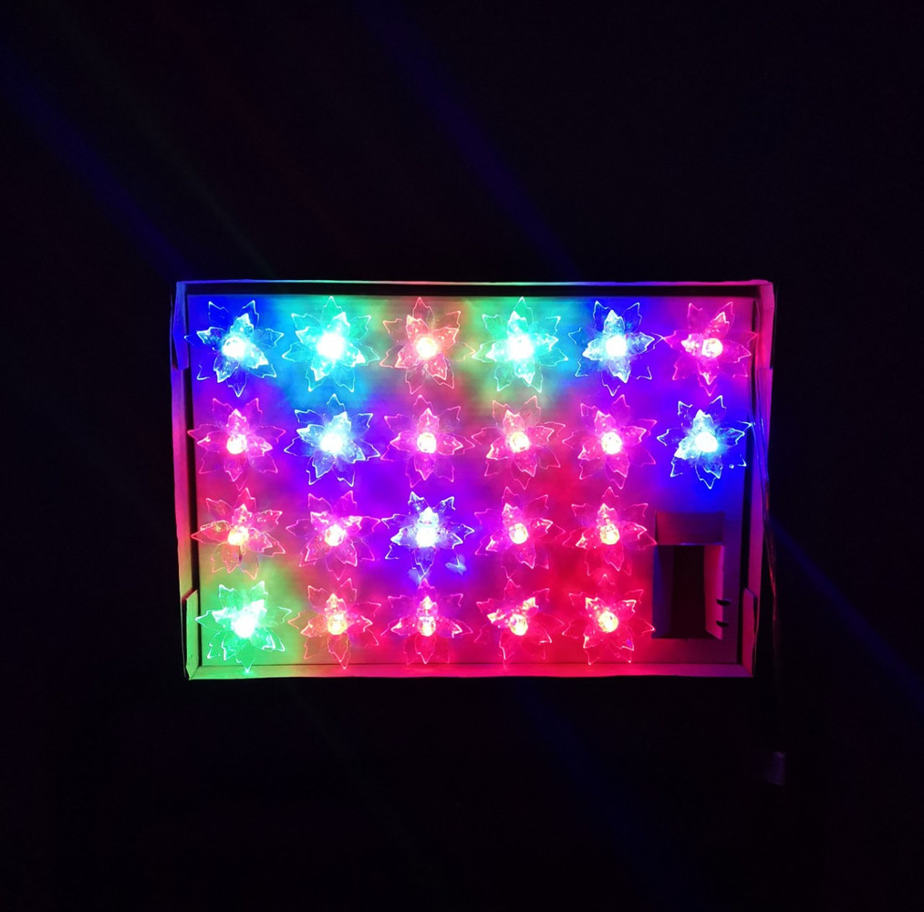 Serie 20 luces led forma nochebuena