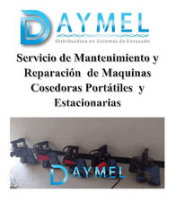 Servicio de mantenimiento y reparación de cosedoras portatiles y estacionarias.