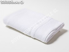 Serviettes lisses blanches-100% coton, 600 gr / m2