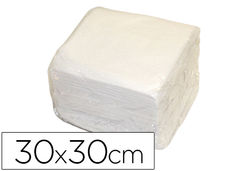 Servilleta de papel 30X30 cm blanca una capa paquete de 70 unidades