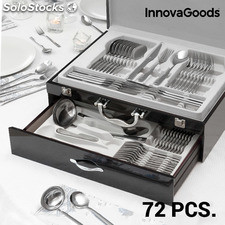 Servizio di Posate in Acciaio Inossidabile Cook D`Lux InnovaGoods 72 Pezzi