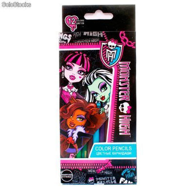 Set 12 Lapices de Colores Monster High