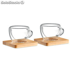 Set 2 tazzine da caffè trasparente MIMO9709-22