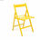 Set 4 sedie pieghevole richiudibile in legno colorate giallo - 1