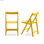 Set 4 sedie pieghevole richiudibile in legno colorate giallo - Foto 3