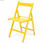 Set 4 sedie pieghevole richiudibile in legno colorate giallo - Foto 4