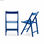 Set 4 sedie richiudibile in legno di faggio color blu salvaspazio - Foto 3