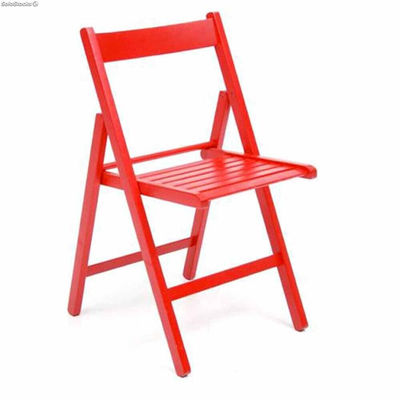 Set 4 sedie richiudibile in legno di faggio color rosso