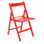 Set 4 sedie richiudibile in legno di faggio color rosso - 1