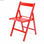 Set 4 sedie richiudibile in legno di faggio color rosso - Foto 4