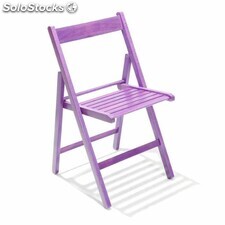 Set 4 sedie richiudibile in legno di faggio color viola