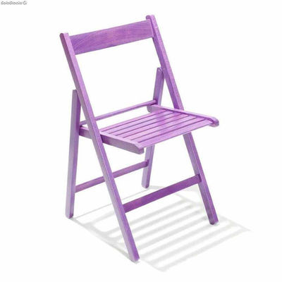 Set 4 sedie richiudibile in legno di faggio color viola