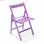 Set 4 sedie richiudibile in legno di faggio color viola - 1