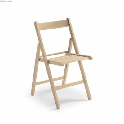 Set 4 sedie richiudibili in legno di faggio color naturale