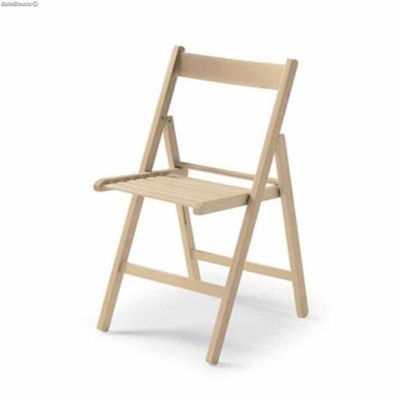 Set 4 sedie richiudibili in legno di faggio color naturale - Foto 4