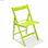 Set 4 sedie richiudibili in legno di faggio color verde salvaspazio - 1