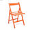Set 4 sedie richiudibili pieghevole in legno colore arancione - 1