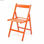 Set 4 sedie richiudibili pieghevole in legno colore arancione - Foto 4