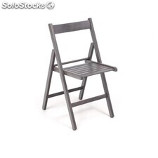 Set 4 sedie richiudibili pieghevole in legno di faggio colore grigio salvaspazio