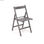 Set 4 sedie richiudibili pieghevole in legno di faggio colore grigio salvaspazio - 1