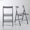 Set 4 sedie richiudibili pieghevole in legno di faggio colore grigio salvaspazio - Foto 3