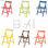 Set 6 sedie richiudibili in legno rosso,verde,marrone,giallo,blu,arancione - 1