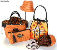 Set Acessórios couro com telas de luxo ecofrienly bags