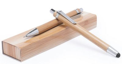 Set bolígrafo y portaminas de bambú - Foto 2