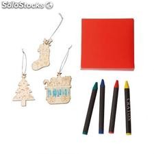 Set colgantes navideños con pinturas