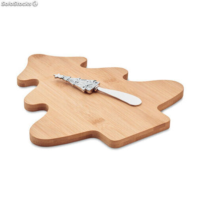 Set cuchillo y tabla de bambú madera MICX1477-40