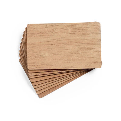 Set de 10 tarjetas de madera natural - Foto 2