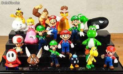 Set de 18 Figuras Mario Bross alta calidad pvc
