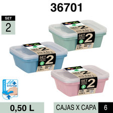 Set de 2 taperfresh ovalado 0.50L B36701