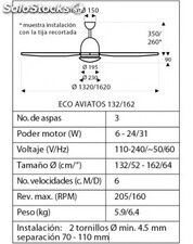 Set de 3 aspas 162cm gris para ventiladores ECO AVIATOS CasaFan - Foto 2