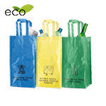 Set de 3 bolsas de reciclaje amarilla-verde-azul