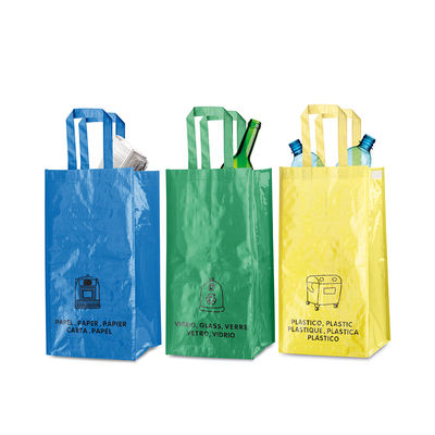 Set de 3 bolsas de reciclaje amarilla-verde-azul - Foto 5