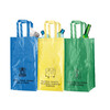 Set de 3 bolsas de reciclaje amarilla-verde-azul en res