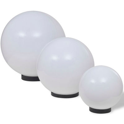 Set de 3 boules lumineuses extérieures 20, 30 et 40 cm E27 en PMMA - Photo 3