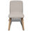 Set de 4 chaises gondole pour intérieur en chêne en tissu gris clair - Photo 3