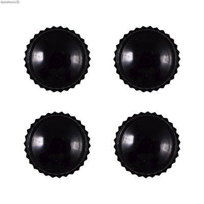 Set de 4 tapones de plástico negros para válvula neumático - Foto 3