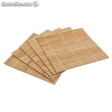 Set de 5 posavasos de bambú