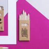 Set de 6 lápices en caja de cartón con ventana