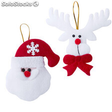 Set de adornos navideños de 2 piezas en suave poliéster
