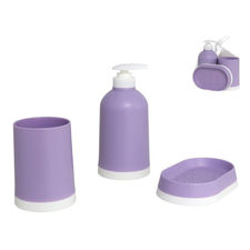 Set de baño 3 piezas flora-morado